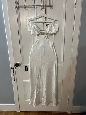 White Satin Slip Dress